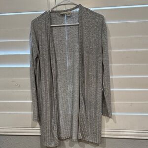 Daytrip Heather Gray Open-Front Cardigan